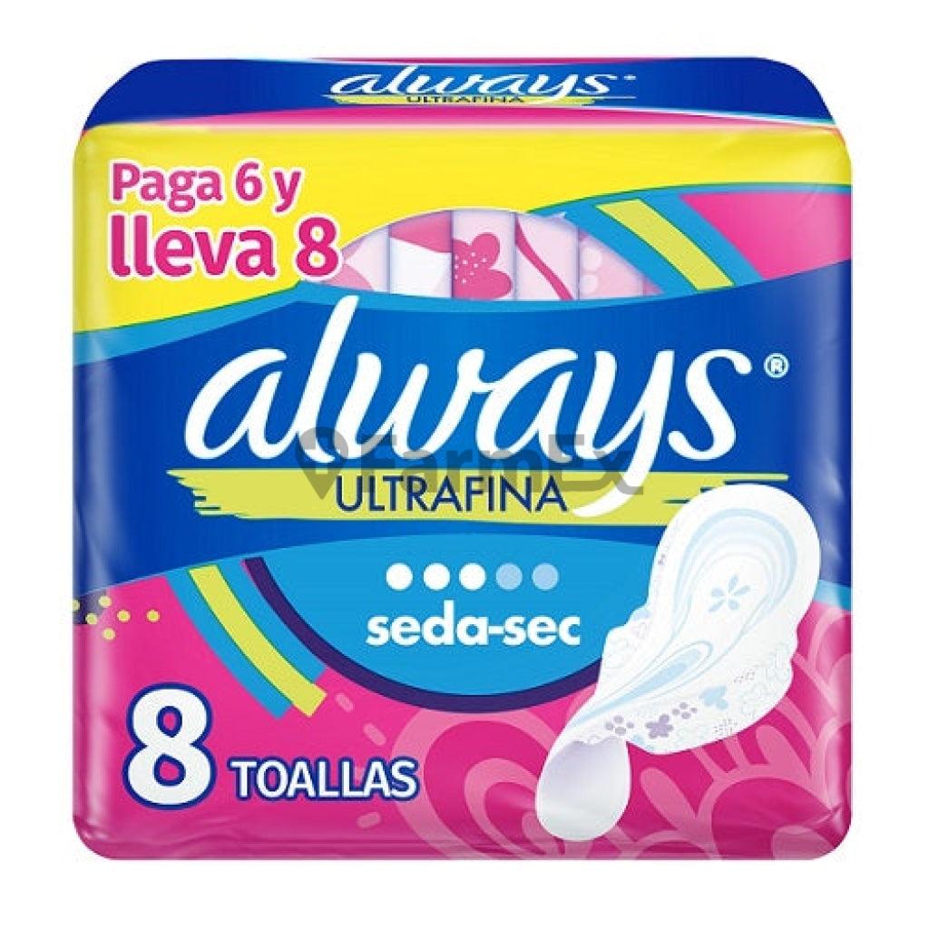 Always "Ultrafina flujo moderado" x 8 toallas p&g
